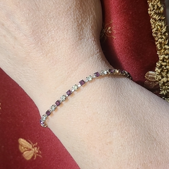 Vintage 1980s faux tennis bracelet - Picture 1 of 5